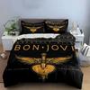 """Bon Jovi Beddengoed Set Zwart""" Beddengoed Dekbedovertrek Set Dekbedovertrek Kussenslopen"""  (1 * Dekbedovertrek 2 * Kussenslopen, zonder dekbedvulling)
