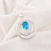 Swiss Blue Topaz Gemstone Pendant, 925 Solid Sterling Silver Pendant Jewelry Handmade Pendant, Silver Jewelry For Gift
