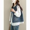 Large Size Casual Loose Denim Vest Women's Outer Wear Spring, Summer and Autumn Slimming All-match Sleeveless Vest Vest Jacket