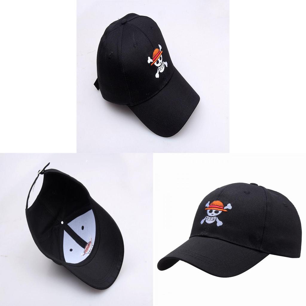 Gorra de Béisbol Bordada de Pirata One Piece Sombrero para el Sol Para Deportes al Aire Libre