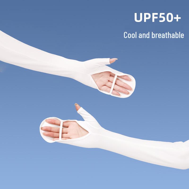 Unisex Ice Silk UV Protection Sleeves: Sun-Guard Cycling, Driving Arm Guards, Finger Cots