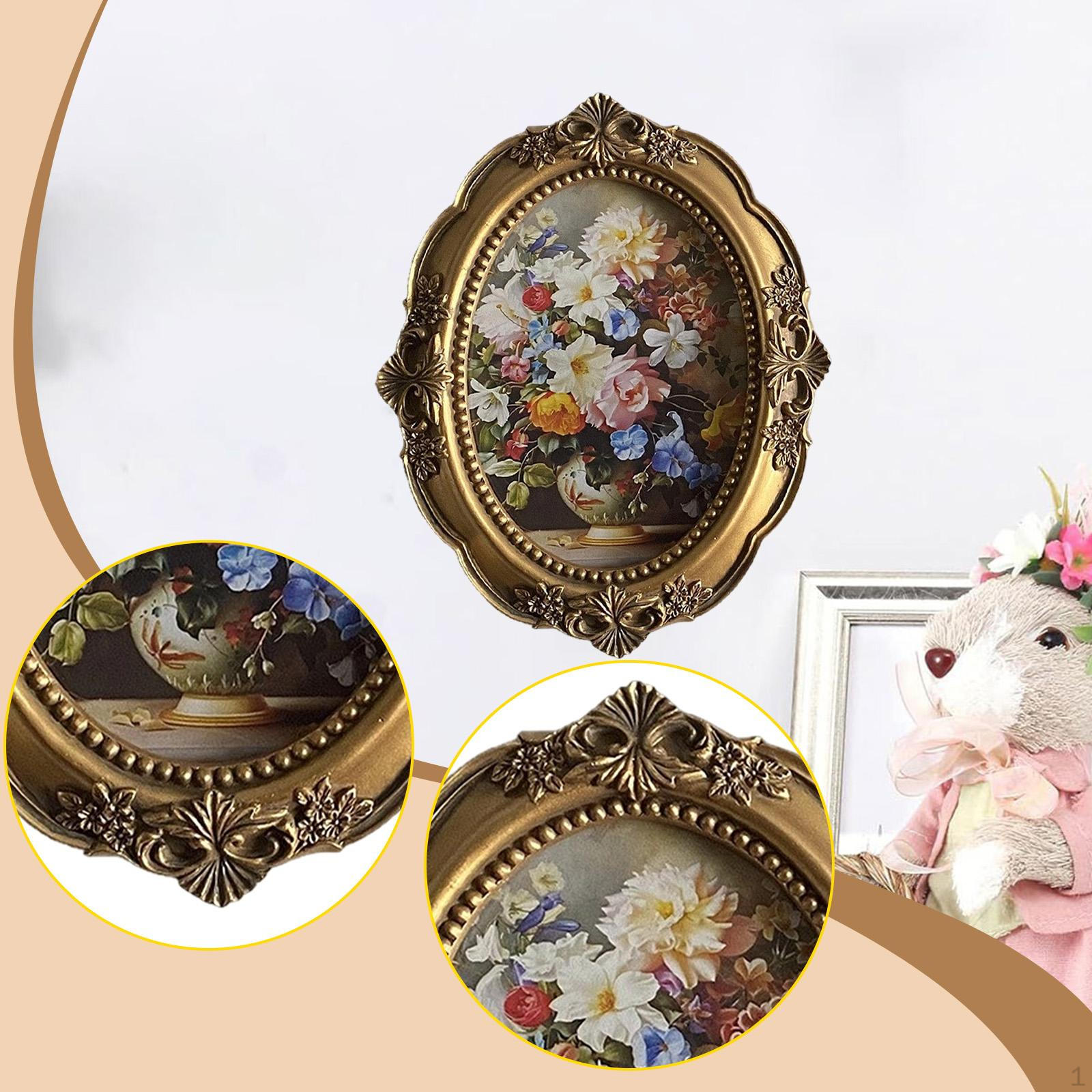 

Маленькая винтажная фоторамка Ретро настенное крепление Антикварное фото для свадьбы столовой офиса