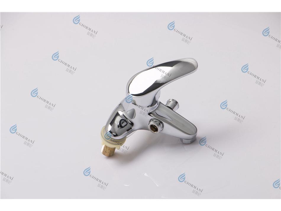 Dual-Use Copper Faucet with Dual Handles and Shower Head for Hot and Cold Basin