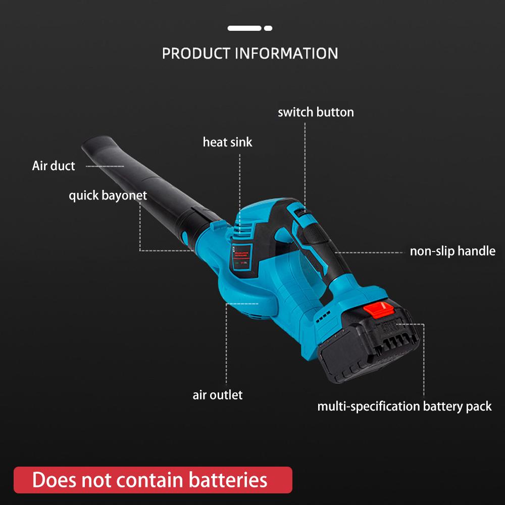 Brushless Electric Air Blower 46000RPM Cordless Efficient Leaf Snow Dust Blowing High Powerful Tool for Makita 18V Battery