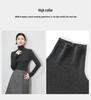 16-Needle Four-Flat Superfine Merino Wool Solid Turtleneck Knitwear: Simple, Versatile, and Close-Knit Design