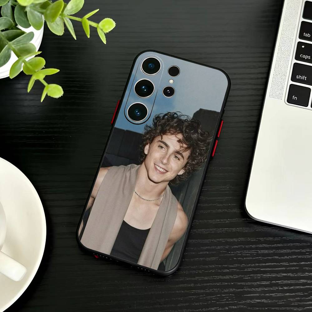 T-Timothee Chalamet Phone Case For Samsung S26,S25,S24,S23,S22,S21,S20,Ultra,Plus,FE Black Soft Cover