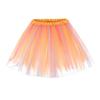 Polyester Flared Skirt With Pleats And Mesh For Casual Women