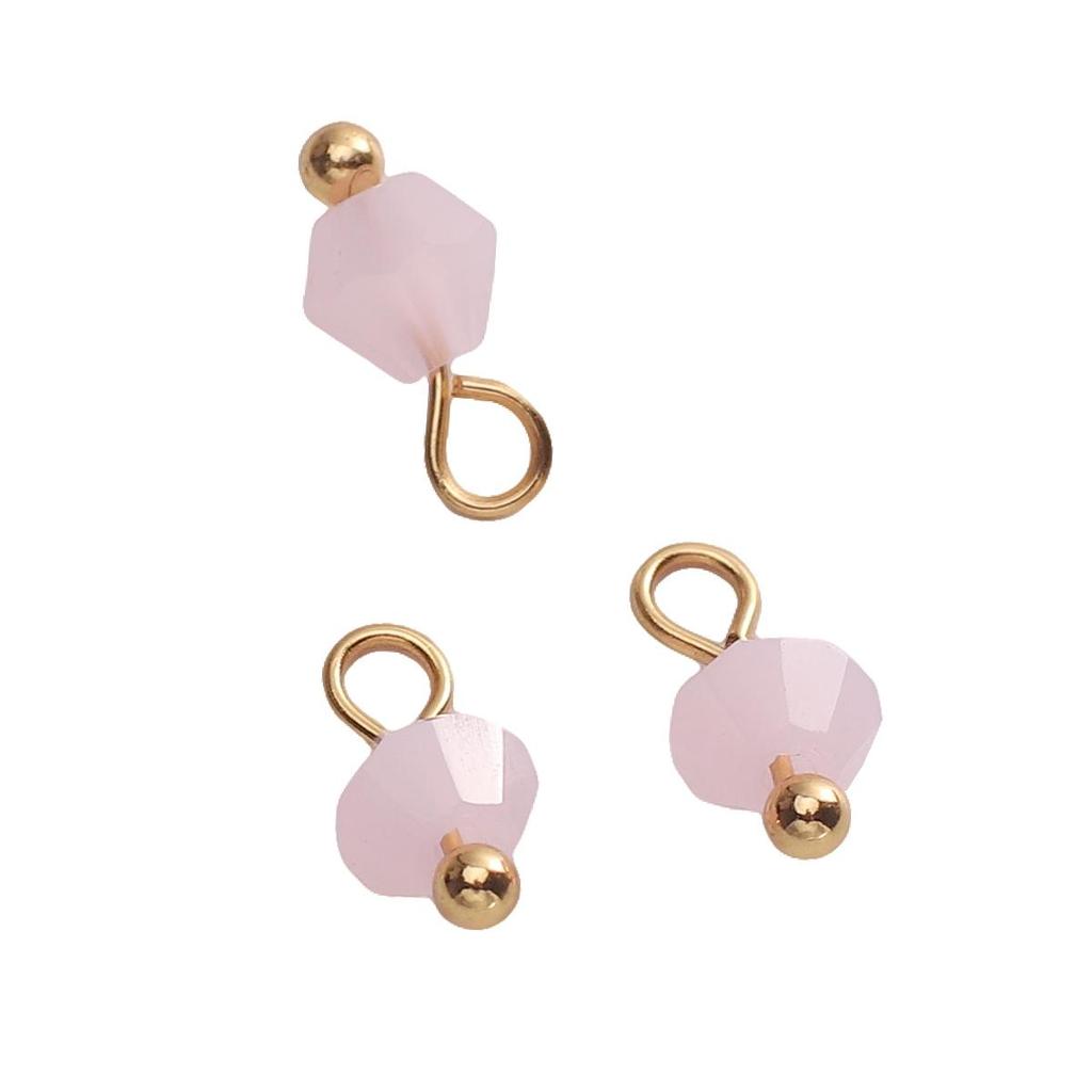 5 stk. Anheng med glassperler til halskjede, armbånd, øredobber, DIY smykkelaging