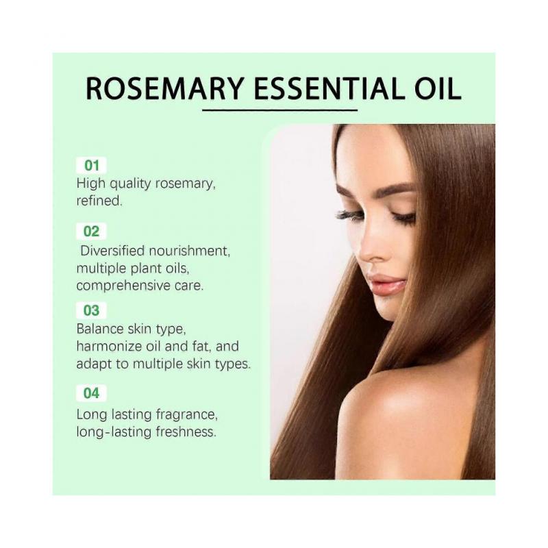 Hoegoa Rosemary Hair Oil Hair Nourishing Scalp Treatment, Smooth Hydrating Hair Oil