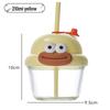 Influencer Mini Dun Dun Straw Cup - Cute, Stylish, High-Value Ins Style Small Glass Cup with Lid