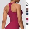Cross-Border Ribbed U-Back Sports Tank - Breathable, Quick-Dry with Thin Straps for Running & Yoga