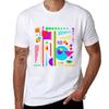 Modernist Memphis Abstract Neon Art TShirt Breathable Workout Short Sleeve Top