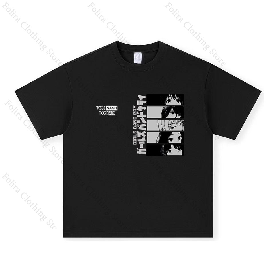 

Anime GIRLS BAND CRY Print T Shirts for Unisex Women Cotton Summer Tops Short Sleeve Tee Daily Unisexs Clothing Women Unisex Tshirt 3XL