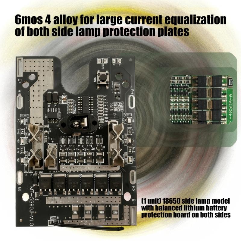Efficient Heat Dissipation PCB Battery Protections Circuit Board Overheating Protect for 6MOS 4 18650 Power Tool