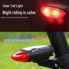 Solar-Powered Flashing Bike Tail Light - Rechargeable, Warning Safety Light for Night Cycling and Mountain Biking.