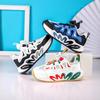 Children's sports shoes breathable mesh new boys spring and autumn button running shoes lightweight non-slip fashion casual classmates