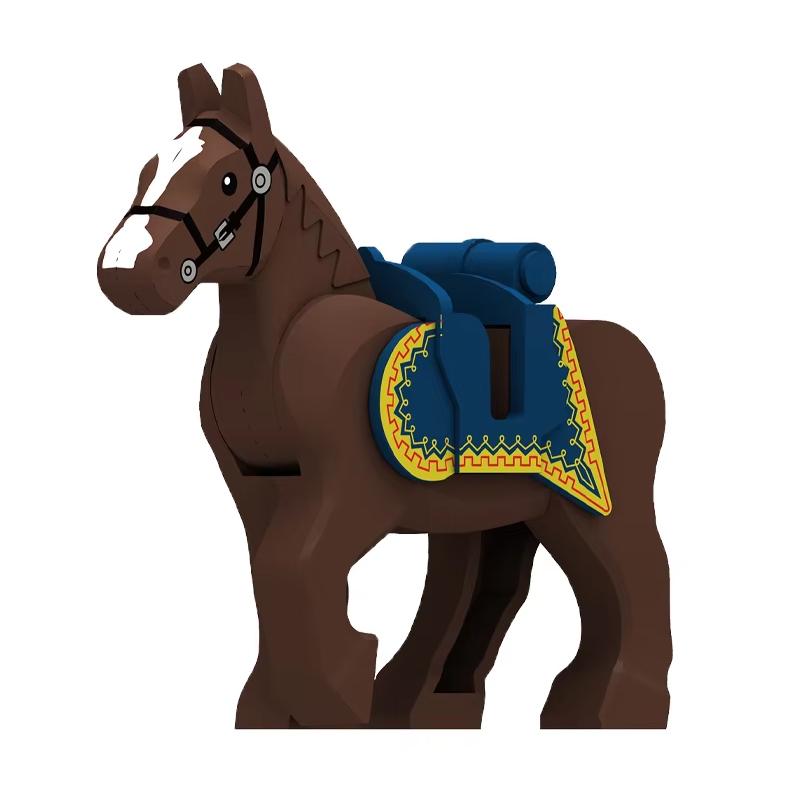 Medieval Accessories Building Blocks Soldiers Weapons Military Flags Mount War Horses Orc Mount Flags Wolf Bricks Kids Toys Gift