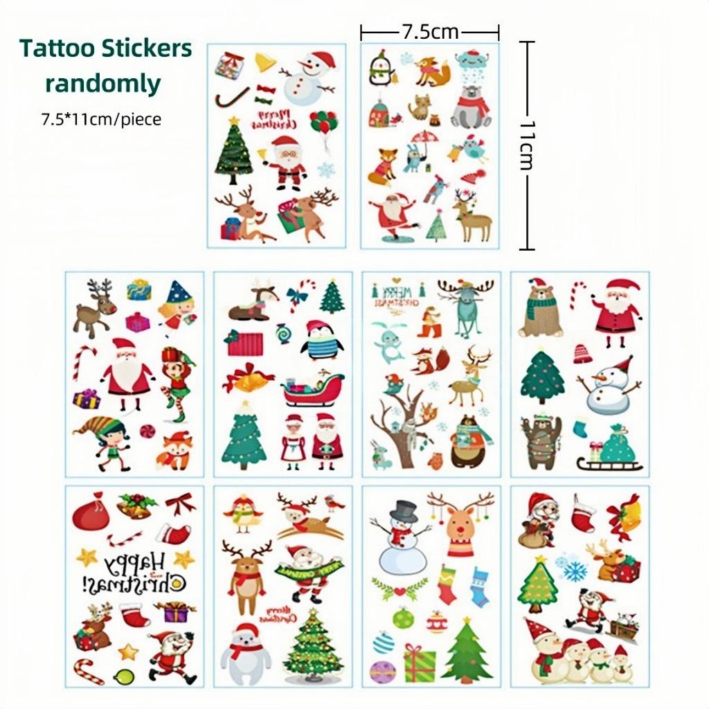 500pcs 2.5cm Merry Christmas Cartoon Label Holiday Greetings Thank You Decorations Gift Box Series Stickers Scrapbooking Supply Stickers