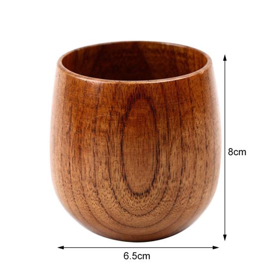 Good Quality Wooden Drinking Cup Mug Home Bar Coffee Tea Beer Juice Milk