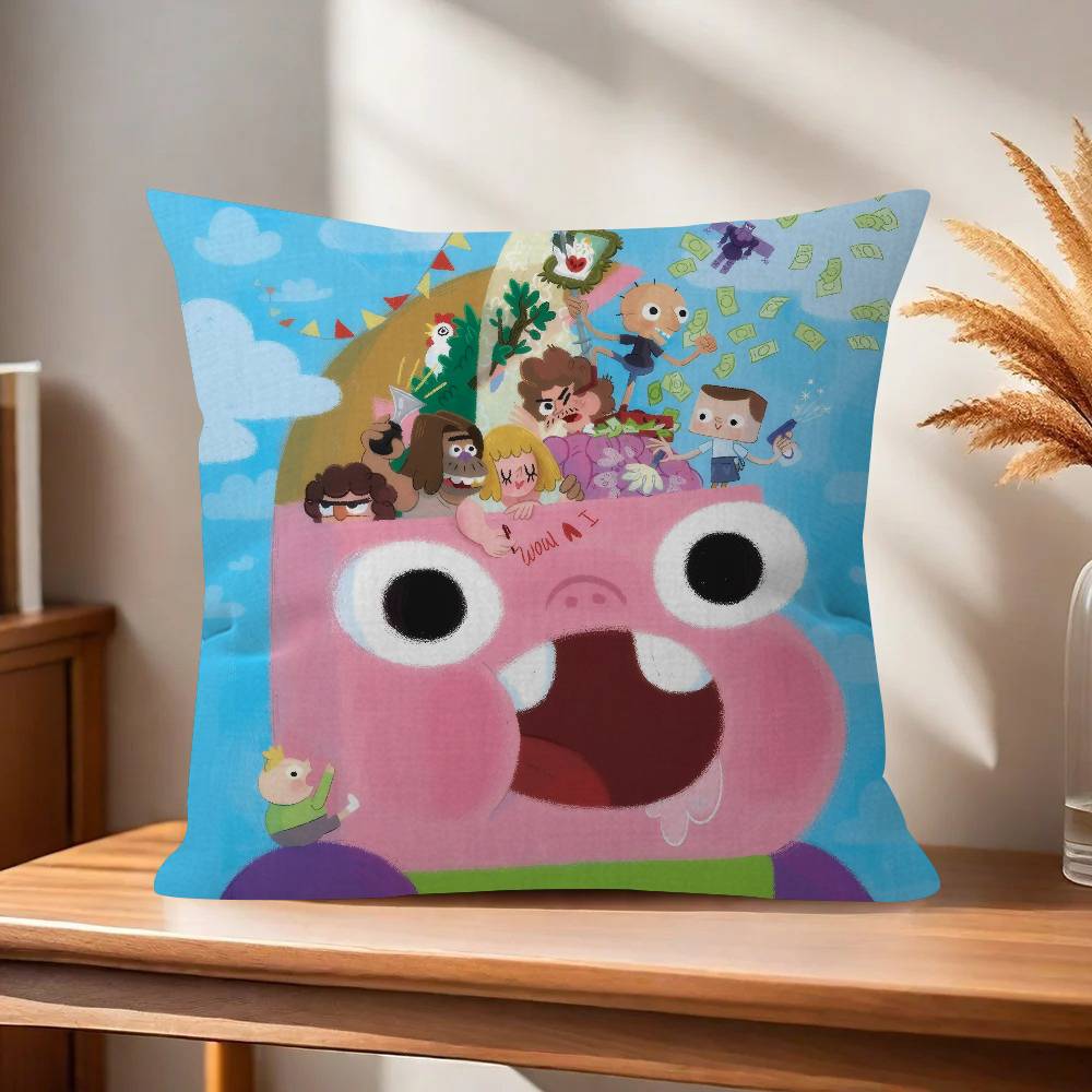 Cartoon CClarence fun Cushion Cover Pillow Cover Decor Pillowcase Printed Cushion Case for Couch