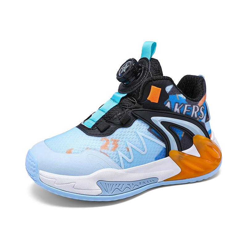 Professional Children's Basketball Shoes Fashion Knob Kids Sneakers Breathable Non-slip Basketball Sports Shoes For Boys Girls