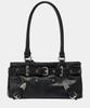 Etre Au Sommet Belt Eyelet Strap Cross Mini Bag (Black)