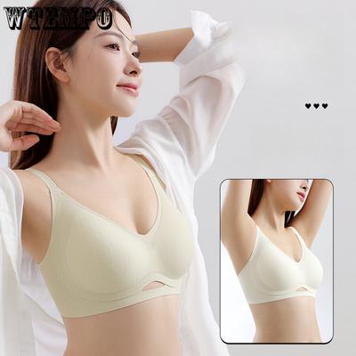 Reggiseno in Seta di Ghiaccio da Donna Traspirante Supporto Morbido Antiscivolo Push Up