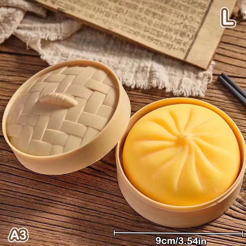 Giant Dumpling Squeeze Toys Anxiety Relief Fidget Toy Simulation Food Steamed Stuffed Bun Soft Squeeze Decompression Dough Toy