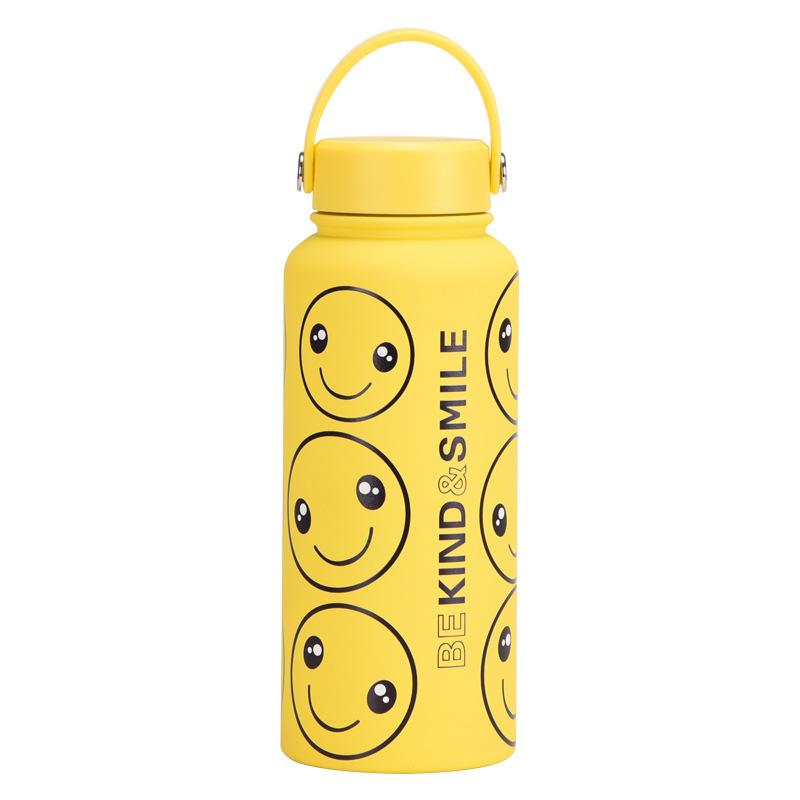 

Термос 1 л, кружка, большая емкость, широкое горлышко, портативный вакуумный спортивный термос, уличная печать, чашка для воды, женская 1L