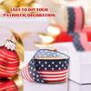 Patriotic Ribbon - 2.48inch 5 Yds, Independence Day, Crafts, Rallies, Elections, Presidents Day, Memorial Day
