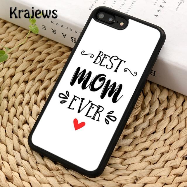 Krajews Best Mom ever In The World Phone Case Cover For iPhone 14 6s 7 8 plus X XR XS 11 12 13 pro max Samsung S21 S22ultra Plus