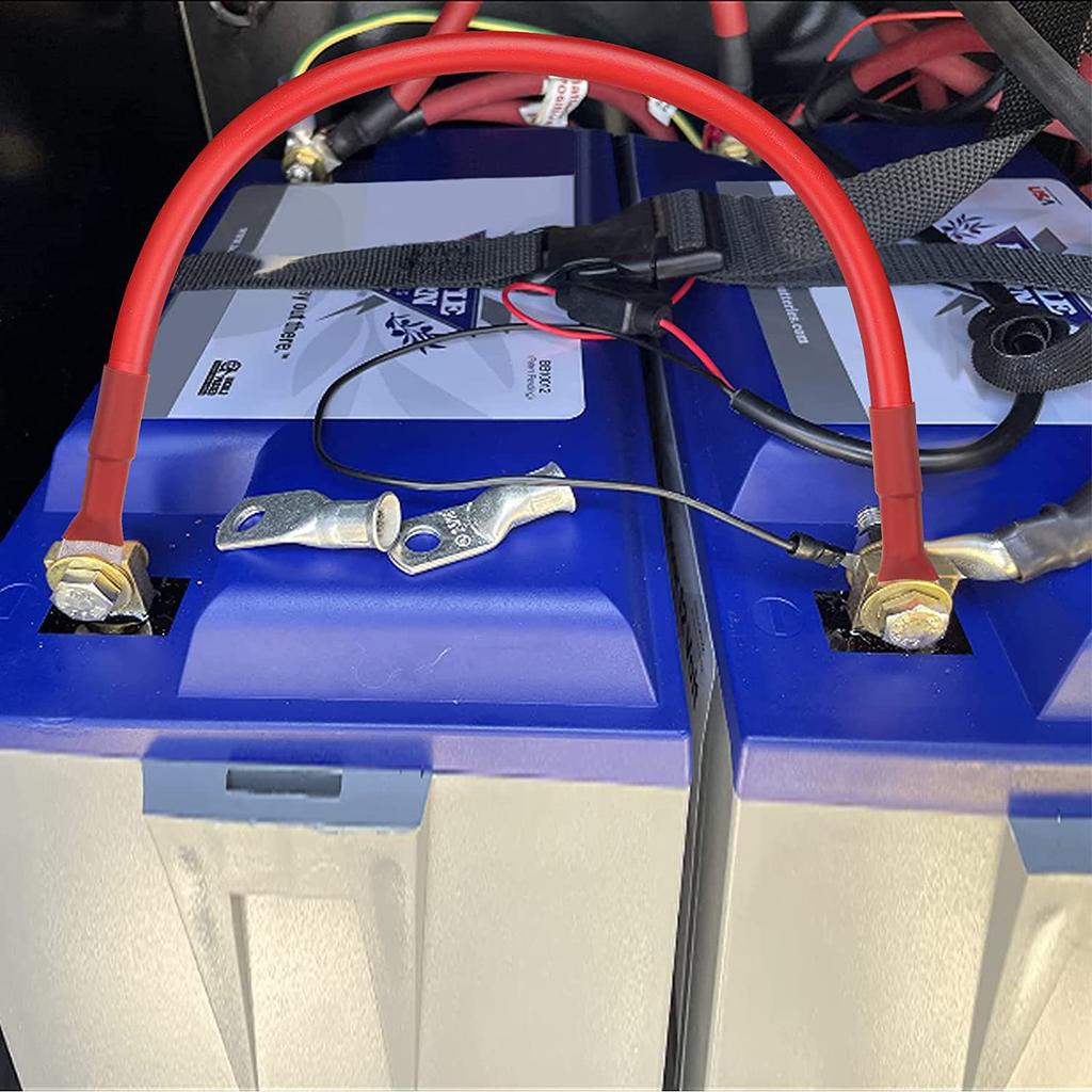 2AWG New Energy Vehicle Battery Connection Cable Battery Extension Cord Power Inverter Cable Solar Accessories for Cars, Solar