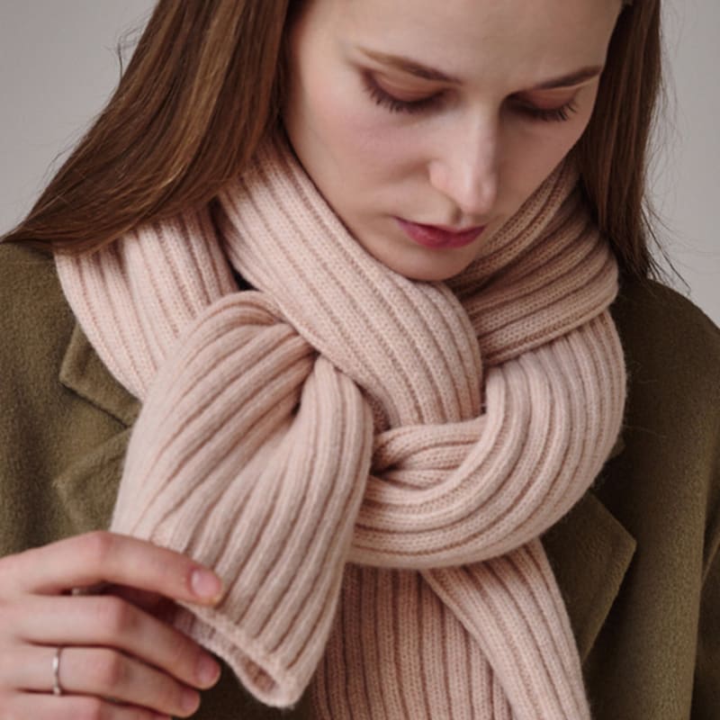 

Saint Luxure Alpaca Merino Wool Bulky Muffler Baby Pink BABY PINK