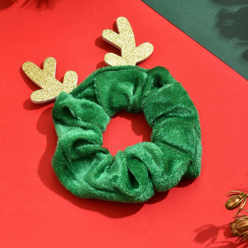 Festive Reindeer & Santa Hair Tie Set - Cute Christmas Headwear for Ponytails