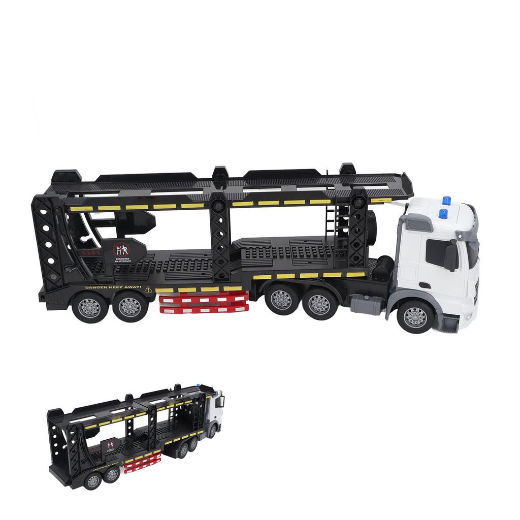 RC Transporter Truck Remote Control Trailer RC Car Toy 2 Tier Body Detachable Light Sound USB