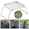Portable Grill Grid Campfire Stand Stainless Steel Campings Stove Grill Rack Folding Campfire Grill for Outdoor Cooking