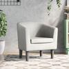 Club Chair White Faux Leather