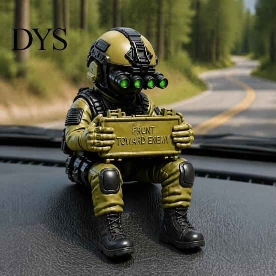 Special Forces Model Kits Tactical Soldier Desk Figurine, 3D Printed Hyper-Realistic Mini Military Decor, Modern Action Figures Front Toward