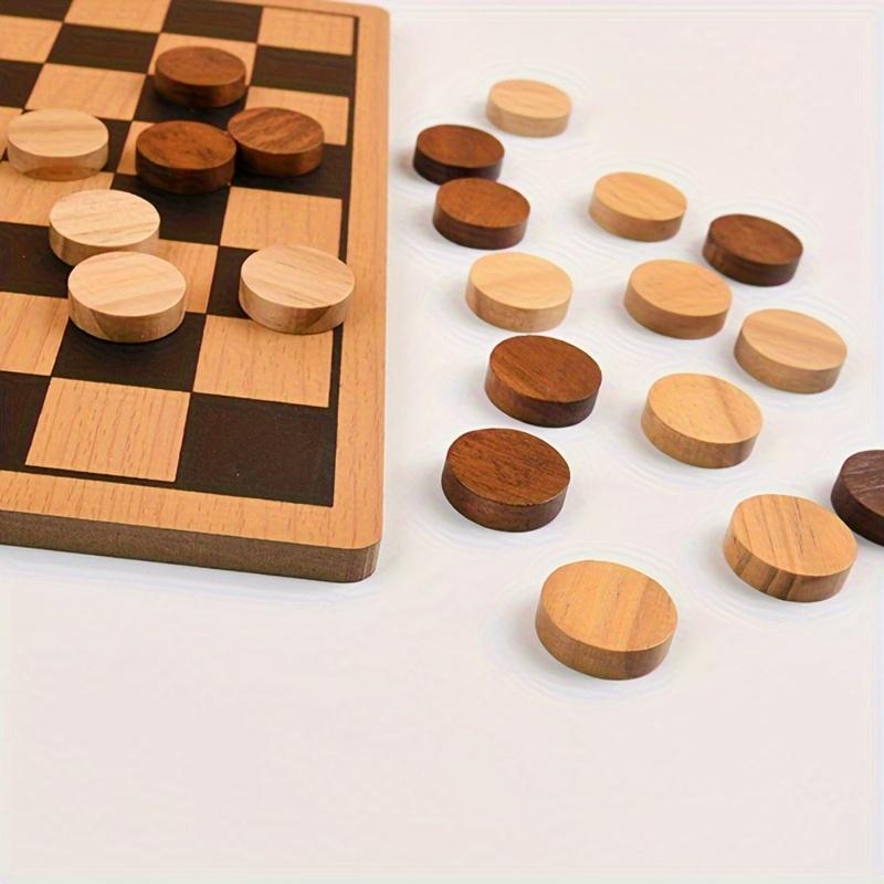WTEMPO 1PC Internationales Schachbrettspiel Springende Schachfiguren Heimschachbrett Dame Schwarz und Weiß Go Gobang Monopoly Spiel Schachspiele