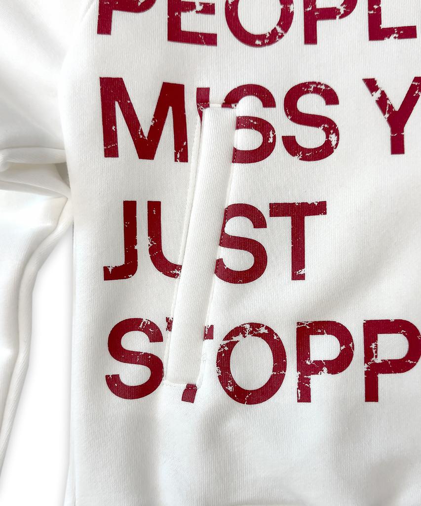 UNUSEDLAB Vintage Typography Only Zip-Up [White]