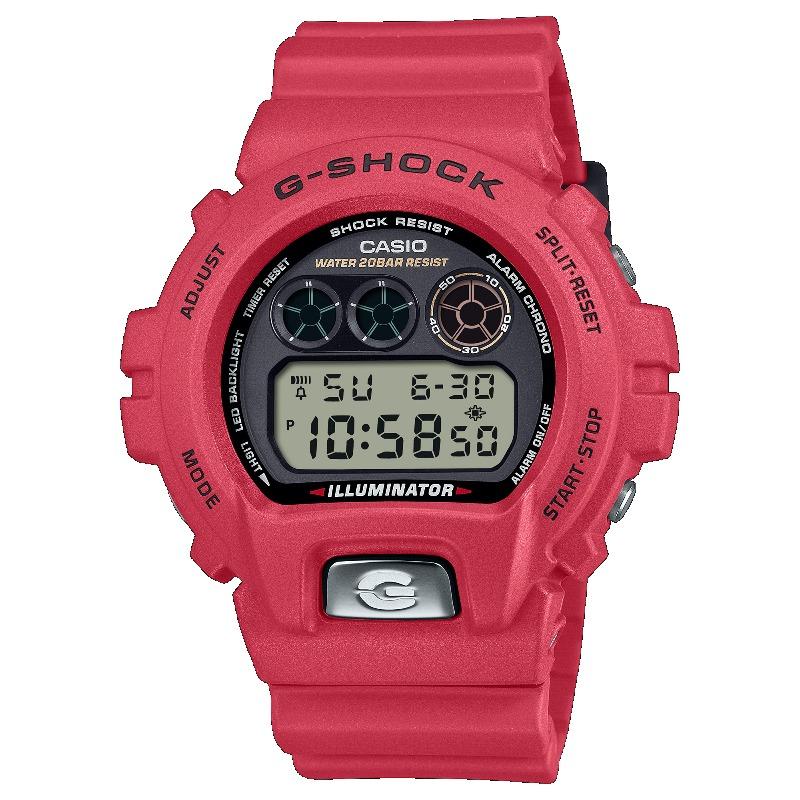 

Casio G-SHOCK Men s Resin 200M Water Resistant Digital Shock Resistant Quartz Watch DW-6900TR-4 красный