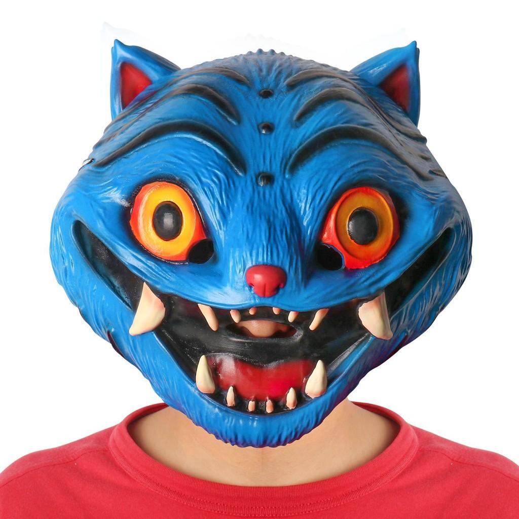 

Demon Kpop Hunters Blue Tiger Cosplay Latex Mask Halloween Party Performance