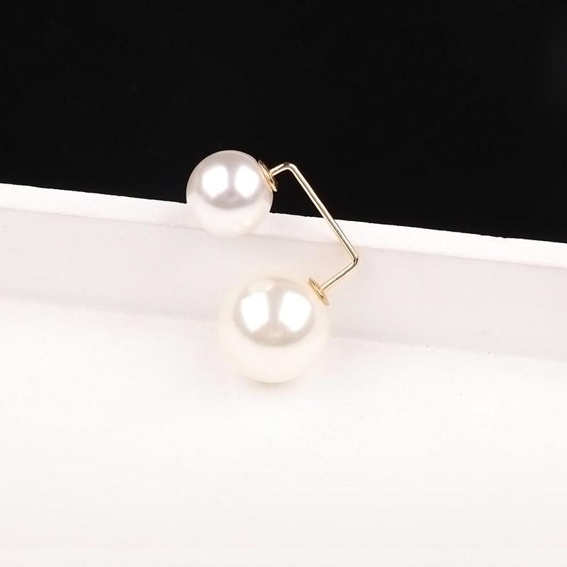 Fixed Clothes Brooch Pin Simulation Pearl Scarf Shawl Clip Buckle Sweater Cufflink Brooch Ladies Jewelry