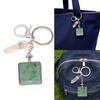 Versatile Square Keychain Featuring Natural Stone Crystals Photo Frame For Couples And Family