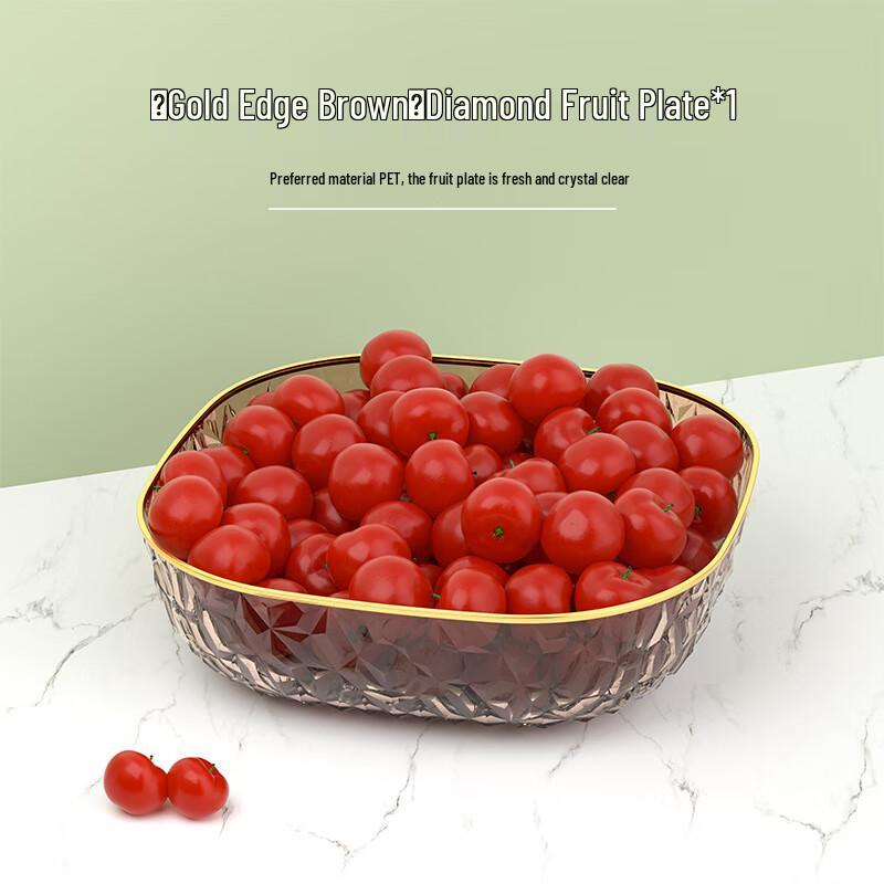 MY Gold Rim Snack & Fruit Plate One Size