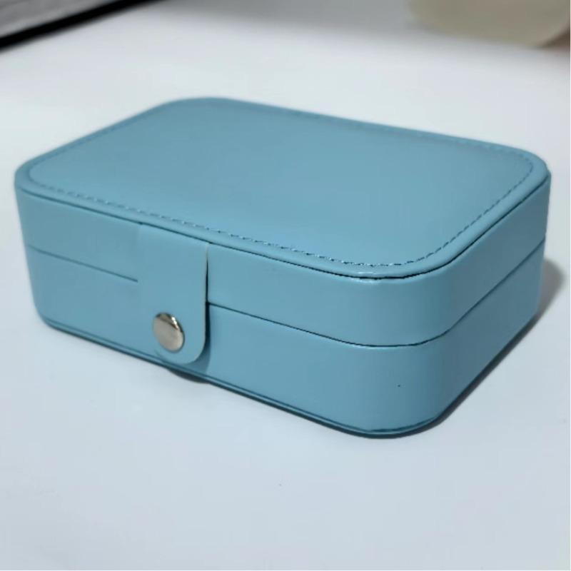 Jewelry storage box High-grade anti-oxidation stud earrings, necklace, jewelry ring grid desktop large-capacity display box