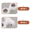 2Pcs Wood Curtain Rod Support Bracket Double Holder Wall Mounted Decorative Window Drapery Rod Holders Brackets for Heavy