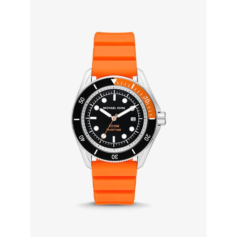 

Большие морские силиконовые часы Michael Kors MK9157 оранжевый