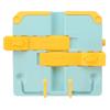 Reading Rack Foldable Portable Round Edges ABS Scratch Resistant Book Stand Holder for School Library Yellow Blue