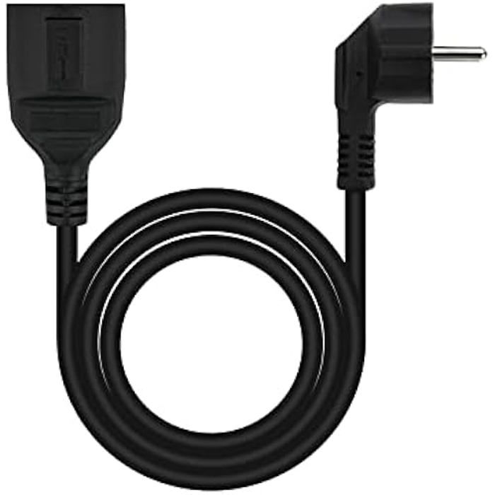 Rallonge d'alimentation - NANO CABLE - 10.22.0603-BK - Connecteur Schuko mâle et femelle - 100% cuivre - 4000 W
